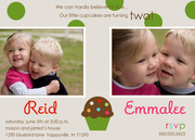 Polka dot Sprinkles -  Twin Invitations