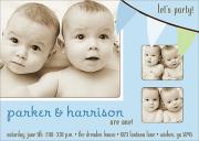 Party Flags -  Twin Invitations
