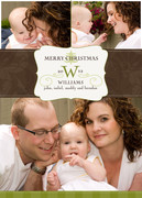 photo Christmas cards - Vintage Monogram 2