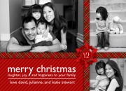 Red Plaid Wrap - photo Christmas cards