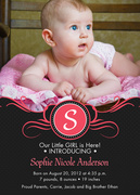  Birth Announcements for Girls - Star Girl Initial