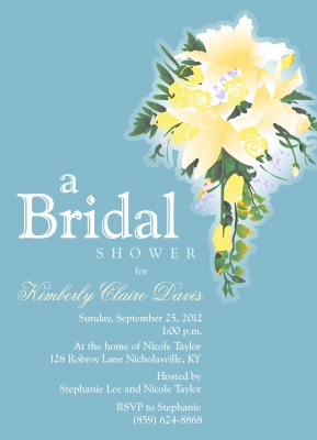 Bridal Shower Invitations, Bridal Bouquet Design