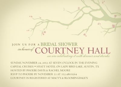 Bridal Shower Invitations, Budding Bride Design
