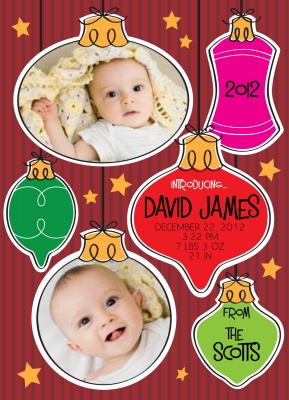 Birth Announcements, Ornamental Love Design