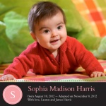 Kid Adoption Card  - Special Pink Blanket
