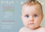 Holiday Baby Announcements - Peaceful Stars