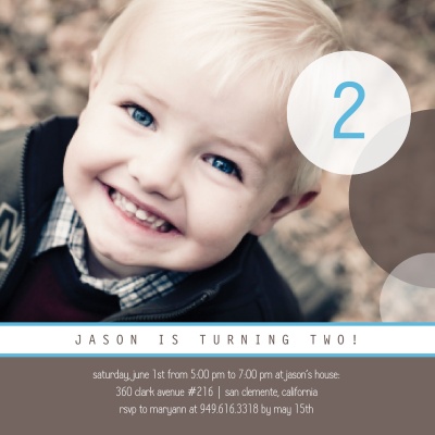 Kids Birthday Invitations, Tell Me Too Blue Design