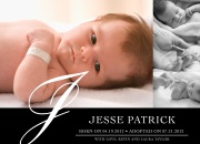 Special Date Onyx -  Adoption Birth Announcements