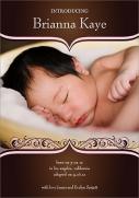 Adoption Announcements - Bronze Baby Pink