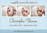 Baby Blue Lace - Adoption Announcements