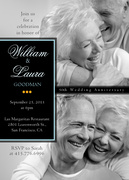 Wedding Anniversary Invitations - White Gold