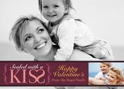 Valentine Photo Cards - Big Kiss