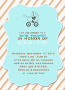 Blue Buggy -  Baby Shower Invites