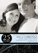 Wedding Anniversary Invitations - Onyx Swirl