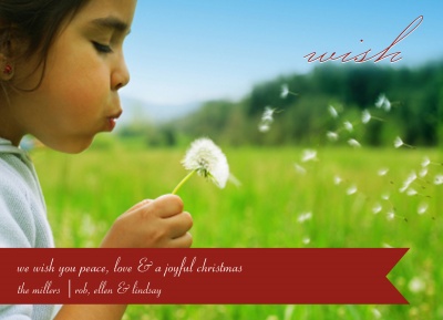 Personalized Holiday Cards, Make A Wish Design