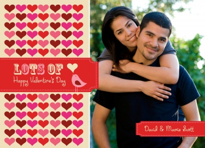Valentines Cards, Hearts a' Plenty Design
