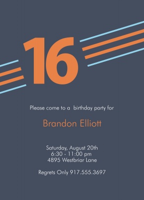Teen Birthday Invitations, Graphic Birthday Design