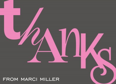 Thank You Cards for Women, Bright Thanks Design