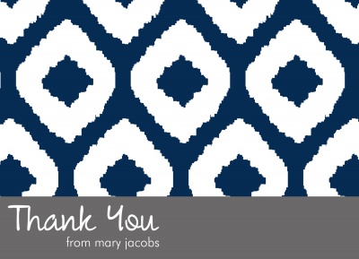 Thank You Cards For Men, Native Navy Design