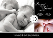 Their Initial -  Twin Baby Announcements